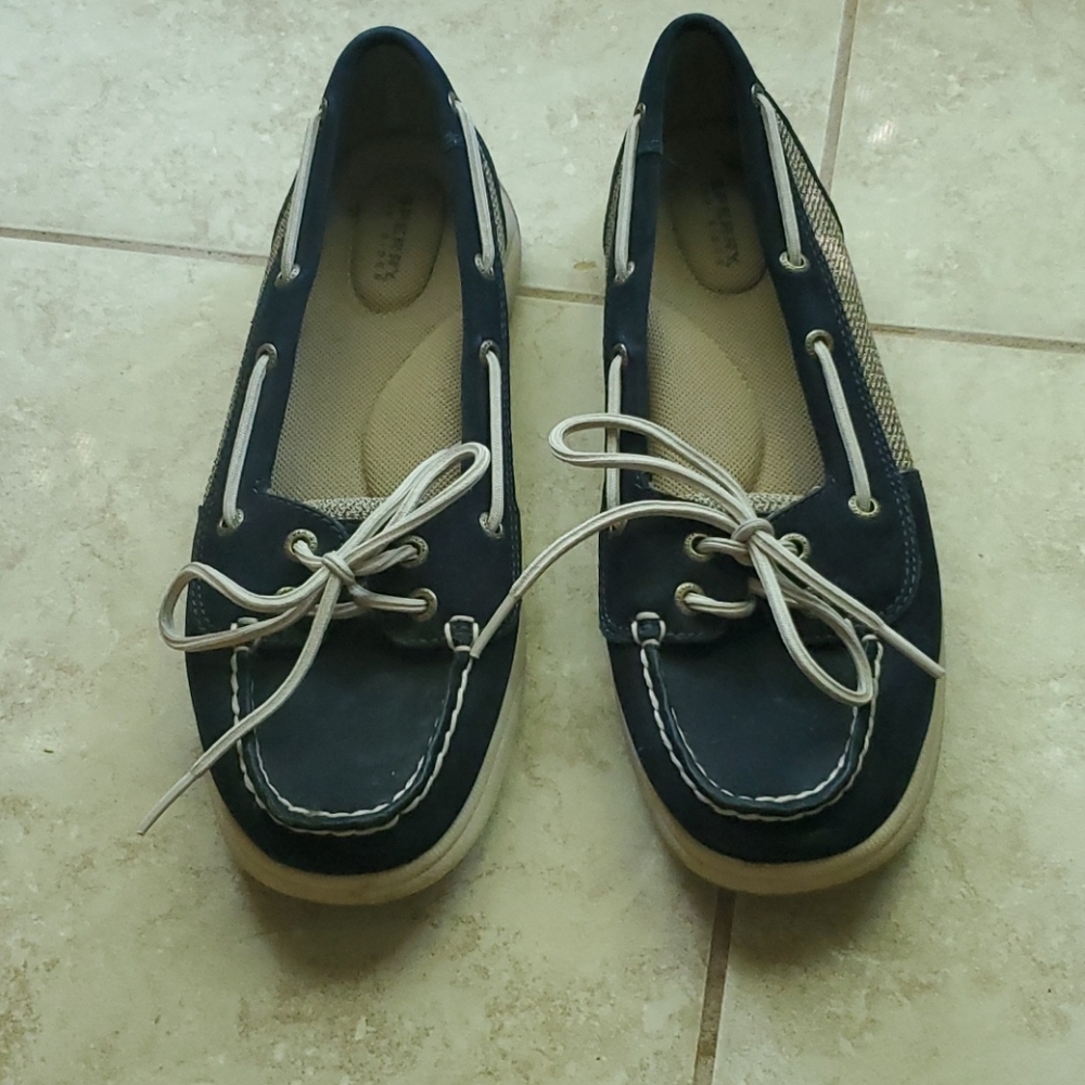 Blue loafers/boat shoes